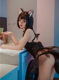 Cosplay Yuhui Cat head black dress(7)